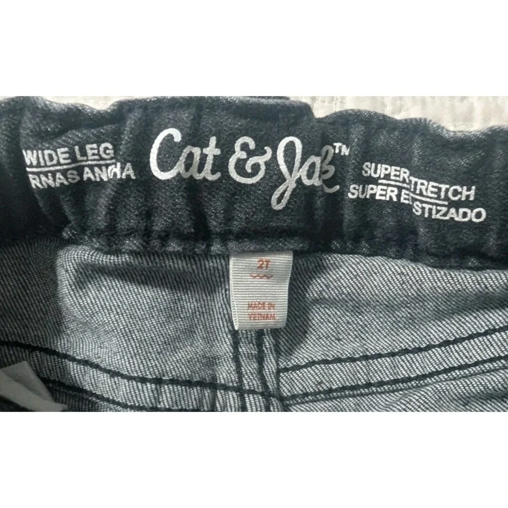 Baby Girls 2T Pants Bundle Old Navy Leopard Cat & Jack Bow Jeans Wide Leg